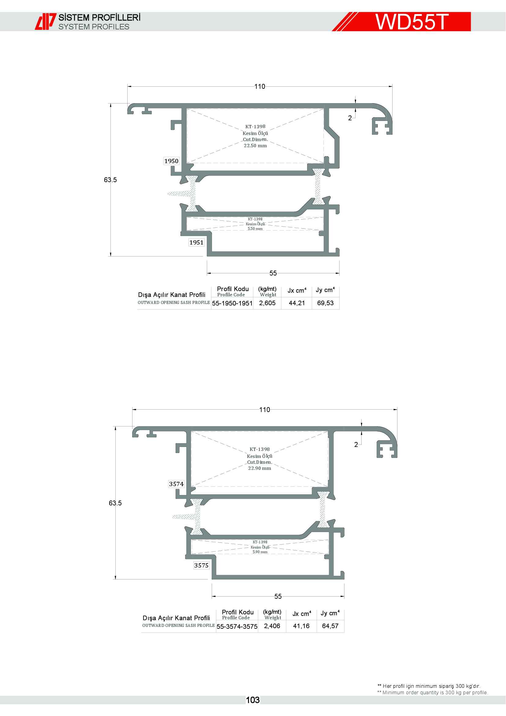 S 55 Yalıtımlı Alüminyum 31